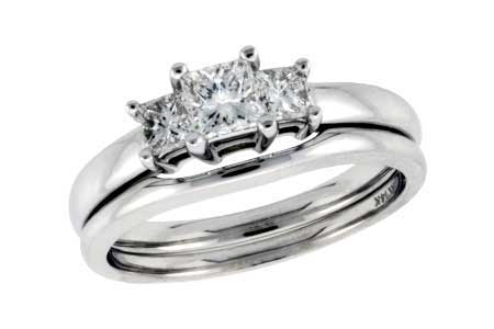 14KT Gold Two-Piece Wedding Set