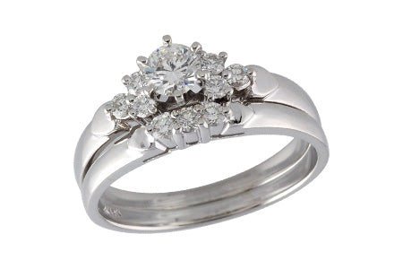 14KT Gold Two-Piece Wedding Set