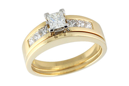 14KT Gold Two-Piece Wedding Set