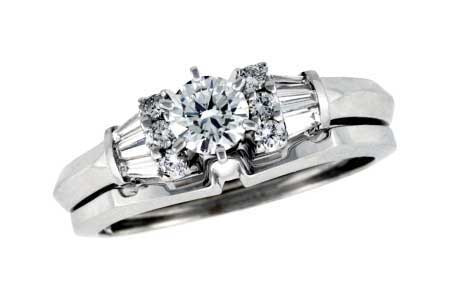 14KT Gold Two-Piece Wedding Set