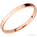 2 mm wide Flat 14K Rose Gold band