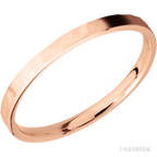 2 mm wide Flat 14K Rose Gold band