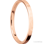 2 mm wide Flat 14K Rose Gold band