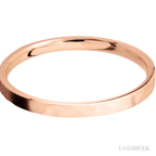 2 mm wide Flat 14K Rose Gold band
