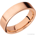 6 mm wide Flat 14K Rose Gold band