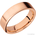 6 mm wide Flat 14K Rose Gold band