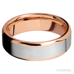 7 mm wide Beveled 14K Rose Gold band