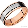 7 mm wide Flat 14K Rose Gold band