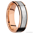 7 mm wide Flat 14K Rose Gold band