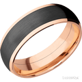 7 mm wide Domed 14K Rose Gold band