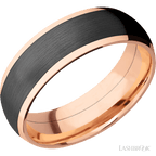 7 mm wide Domed 14K Rose Gold band