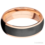 7 mm wide Domed 14K Rose Gold band