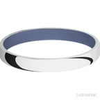 3 mm wide Domed 14K White Gold band featuring a Crushed Orchid sleeve