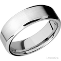 7 mm wide Beveled 14K White Gold band