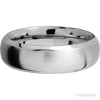 7 mm wide Domed Bevel 14K White Gold band