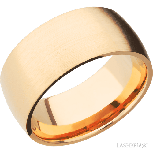10 mm wide Domed 14K Yellow Gold band