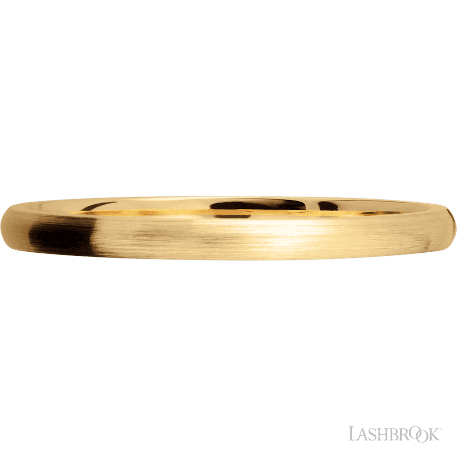 2 mm wide Domed 14K Yellow Gold band