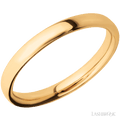 3 mm wide Ultra Comfort (our most comfortable profile) 14K Yellow Gold band