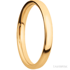3 mm wide Ultra Comfort (our most comfortable profile) 14K Yellow Gold band