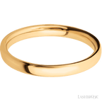 3 mm wide Ultra Comfort (our most comfortable profile) 14K Yellow Gold band