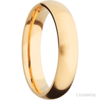 5 mm wide Domed 14K Yellow Gold band