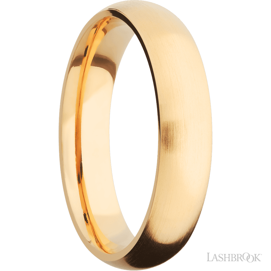 5 mm wide Domed 14K Yellow Gold band