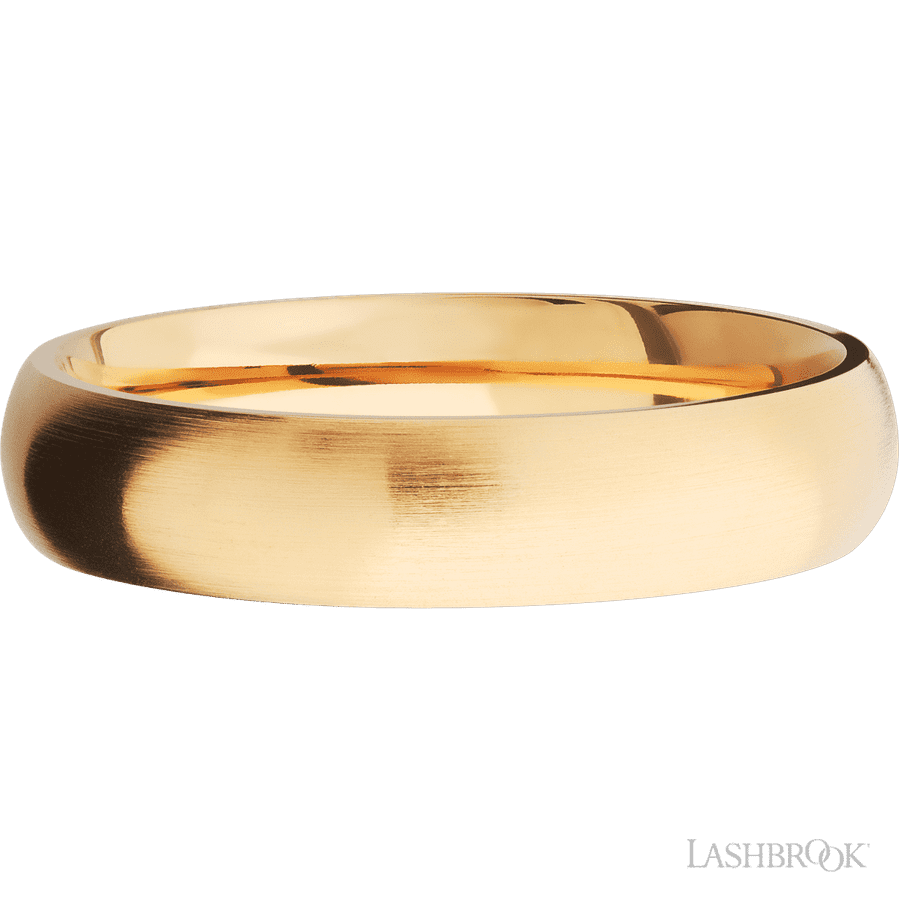 5 mm wide Domed 14K Yellow Gold band