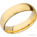 6 mm wide Domed 14K Yellow Gold band