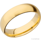 6 mm wide Domed 14K Yellow Gold band
