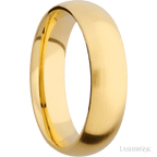 6 mm wide Domed 14K Yellow Gold band