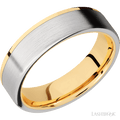 6 mm wide Flat 14K Yellow Gold band