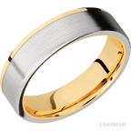 6 mm wide Flat 14K Yellow Gold band