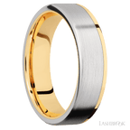 6 mm wide Flat 14K Yellow Gold band