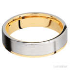 6 mm wide Flat 14K Yellow Gold band