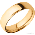 6 mm wide Ultra Comfort (our most comfortable profile) 14K Yellow Gold band