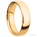 6 mm wide Ultra Comfort (our most comfortable profile) 14K Yellow Gold band