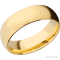 7 mm wide Domed 14K Yellow Gold band