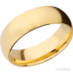 7 mm wide Domed 14K Yellow Gold band