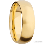 7 mm wide Domed 14K Yellow Gold band