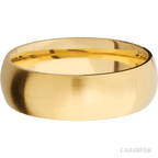 7 mm wide Domed 14K Yellow Gold band
