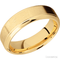 7 mm wide High Bevel Milgrain 14K Yellow Gold band