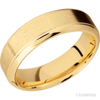 7 mm wide High Bevel Milgrain 14K Yellow Gold band