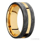 8 mm wide Flat 14K Yellow Gold band