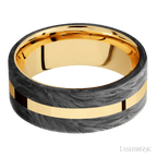 8 mm wide Flat 14K Yellow Gold band