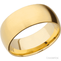 9 mm wide Domed 14K Yellow Gold band