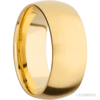9 mm wide Domed 14K Yellow Gold band