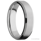 6 mm wide Beveled Titanium band