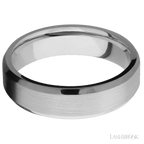 6 mm wide Beveled Titanium band