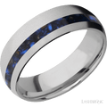 7 mm wide Domed Titanium band
