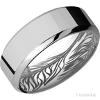 8 mm wide High Bevel Titanium band
